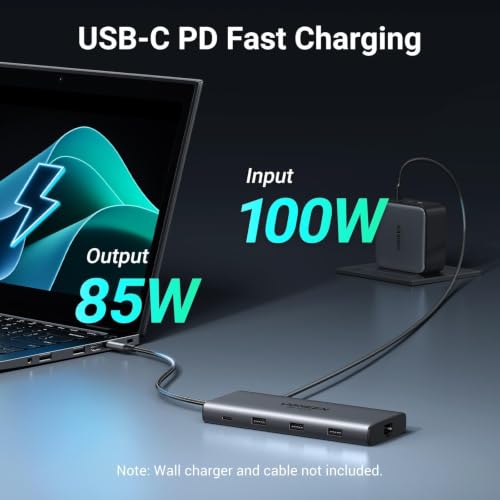 UGREEN USB C Docking Station Dual Monitor, 10-in-1 Laptop Dock with 2 HDMI