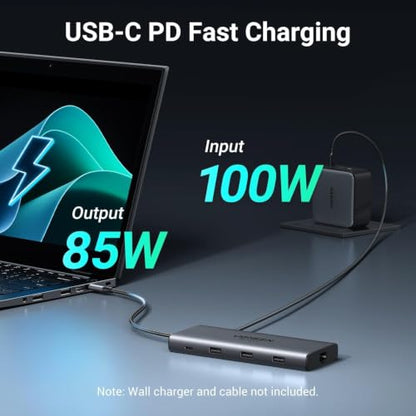UGREEN USB C Docking Station Dual Monitor, 10-in-1 Laptop Dock with 2 HDMI