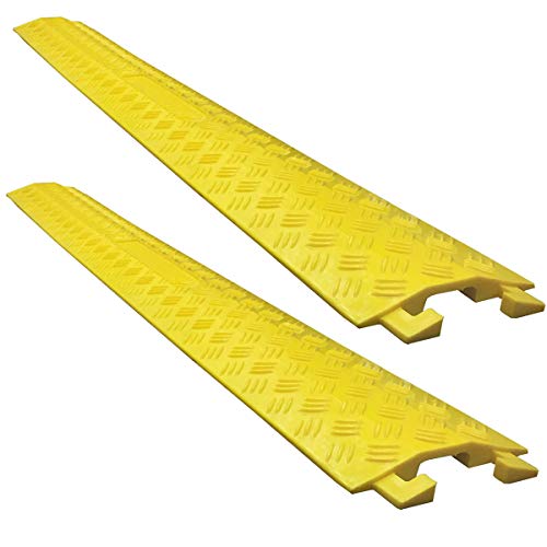 Electriduct Drop Trak Cable & Hose Protector Cord Cover - Small - Yellow - 2 Pack - color: Yellow, size: S (Small) - 2 Pack