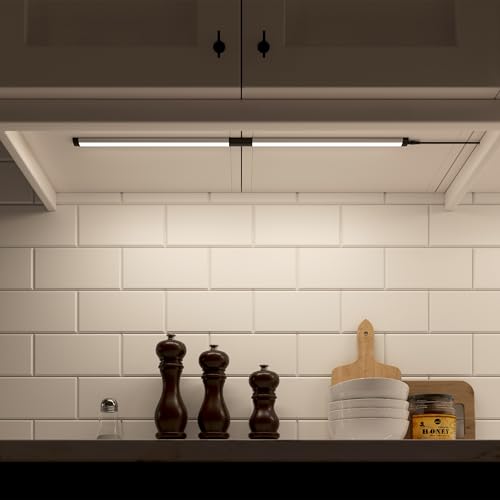 GETINLIGHT 12-inch Plug-in LED Under Counter Lights for Kitchen, Soft White 3000K, Pack of 3, IN-0110-23-SN