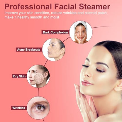 Saicool Professional Facial Steamer - Standing Ozone Facial Steamer on Wheels w Hot Mist for Facial Treatment Personal Care for Spa Salon Home Use - size: Professional Facial Steamer
