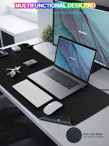 Mouse Pad with 15W Magnetic Wireless Charging, RGB Mousepad for Desk Mat, XXL Desk Pad with 11 Colors 5 Modes, Home Office Keyboard Pad Waterproof Non-Slip for PC Gaming - color: Black Touch Control Magnetic XXL with PD Charger