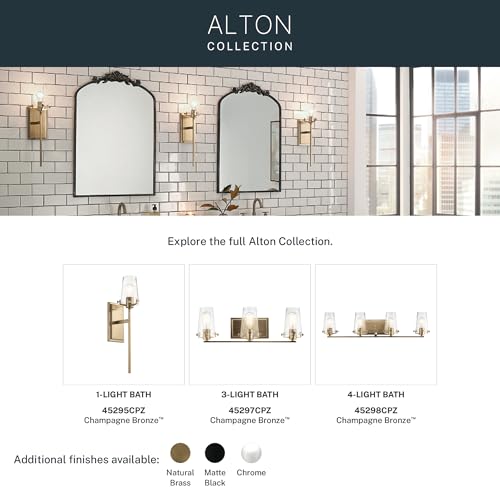 Kichler Alton 22" 1-Light Wall Sconce Light, Champagne Bronze
