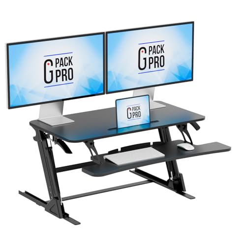 36 Inch Standing Desk Converter, Adjustable Height - size: 36"