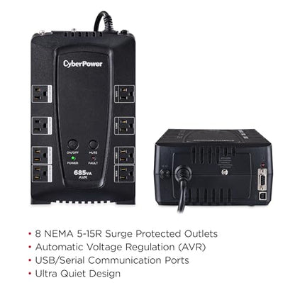 CyberPower CP685AVRG AVR UPS Battery Backup and Surge Protector - style: CP685AVRG