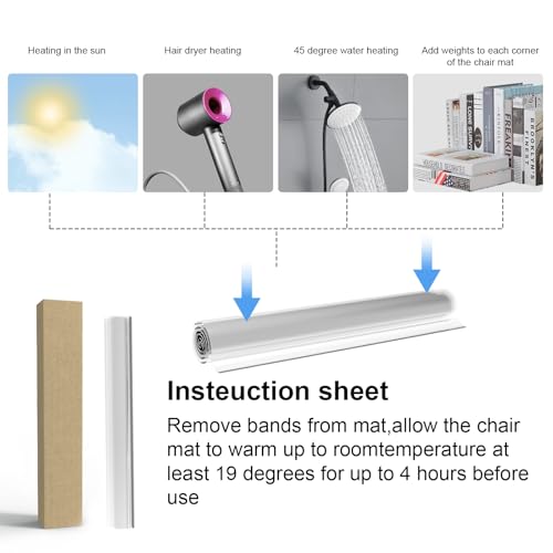 Desk Mat,21"x25" Office Chair Mat for Hard Floors,Computer Chair Mat Protector for Hard Surface,Desk Mat for Chair Can't be Used on Carpet,Office Floor Mat(Clear)