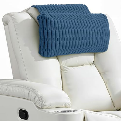 Neck Pillow for Recliner Chair, Adjustable Recliner Headrest Pillow - color: Dark Blue