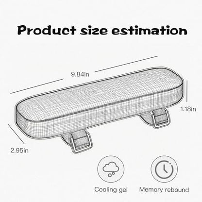 2-Piece,Office Chair Arm Covers,Office Chair Arm Pads,Cooling Gel Pads,Suitable for Gaming Chairs,Armrest Pads with Memory Foam,