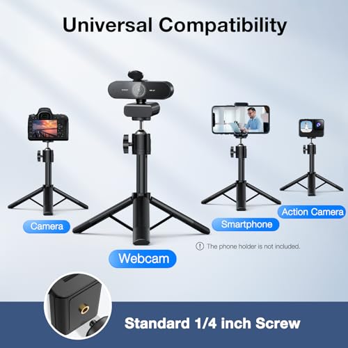 EMEET NOVA 4K Webcam with Tripod, PDAF Autofocus, Adjustable Heights - style: 4K Tripod 360° Swivel