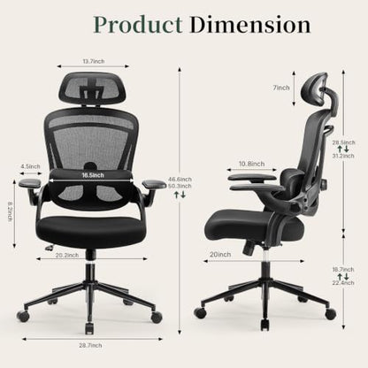 Ergonomic Home Office Chair, Computer Desk Chair, Mesh