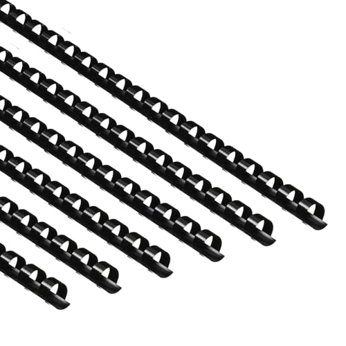 Yunsailing 150 Pack Plastic Binding Combs Plastic Binder Comb Ring 19 Ring Binding Spines Letter Size Spiral coils for Notebook Calendar(3/8 in,Black) - color: Black, size: 3/8 In