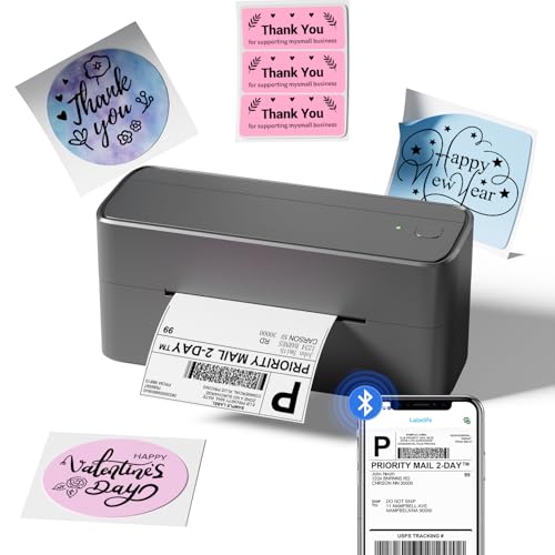 Phomemo Bluetooth Shipping Label Printer, 241BT 4X6 Wireless Thermal Printer for Samll Business, Label Printers for Shipping Package, Compatible with iPhone, Android, Amazon, Shopify, UPSP, Gray - color: Gray