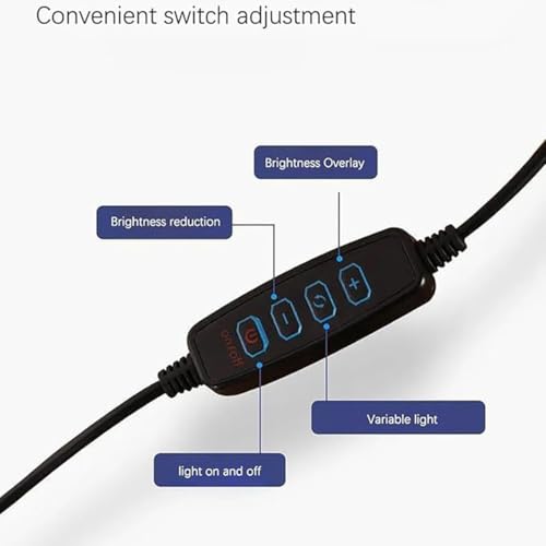 Black Clip-On LED Easel Lamp for Artists,Dimmable with 3 Colour Modes, Flexible 360° Gooseneck, USB Powered Desk Lamp for Painting, Drawing, Headboards, Drafting Tables