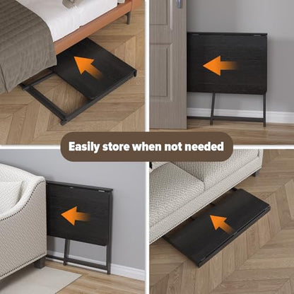 WOHOMO Folding Desk, 47.2" Foldable Computer Table for Small Spaces, Black - color: Black, size: Extra Large Size:47.2 x 19.6