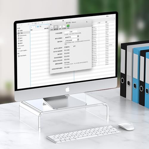 Acrylic Monitor Stand Riser Clear Laptop Stand Riser L12.5 xW7.5 xH4 - size: 12.5''