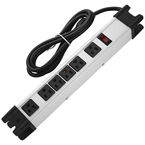 CCCEI Heavy Duty Surge Protector Power Strip. Grey, 4ft, 1. - color: Grey, size: 4ft