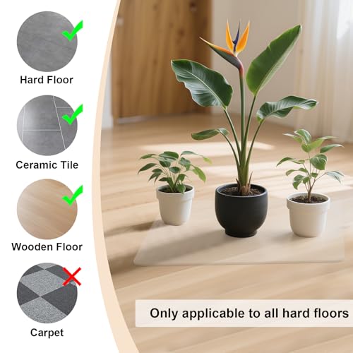 Office Chair Mat for Hardwood Floor,28"X30" Smooth Glide Slip Resistant Desk Chair Mat Hard Wood Floor Protector,Stay in Place Plastic Computer Chair Mats for Rolling Office Chairs Not for Carpet