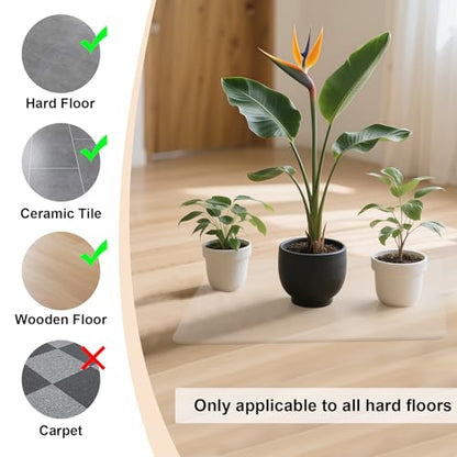 Office Chair Mat for Hardwood Floor,28"X30" Smooth Glide Slip Resistant Desk Chair Mat Hard Wood Floor Protector,Stay in Place Plastic Computer Chair Mats for Rolling Office Chairs Not for Carpet