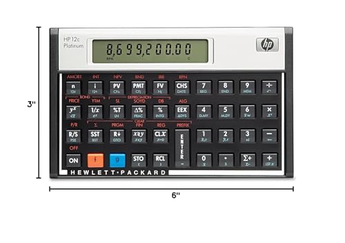 HP 12C Platinum Financial Calculator, 130+ Functions, RPN, Undo Key - color: HP 12CP - Black Face