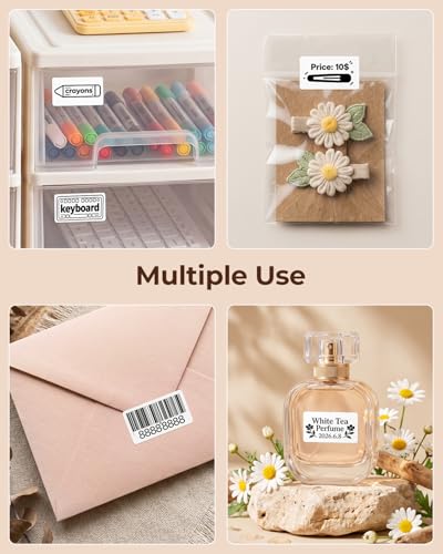 MUNBYN 1x1.75 Inch 3-Up Rectangle Thermal Labels, 2400 Stickers/1 Roll - size: 1"x1.75", style: Rectangle
