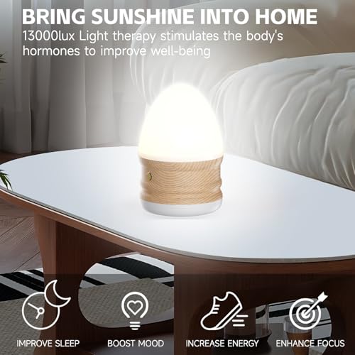 13000 Lux Daylight Lamp, UV-Free & Flicker-Free Desk Light | 3 Color Temperatures, Stepless Dimming, Timer and Remote Control for Home Office, Reading, Work and Daily Use