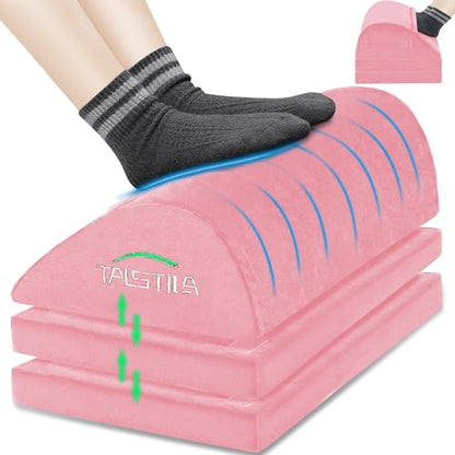 TALSTILA Foot Rest for Under Desk at Work, Under Desk Footrest, Ergonomic 3 Adjustable Heights Footrest, Footrest with Feet Warm Pocket, for Office Desk & Office Chair - Back & Leg Hip Pain Relief