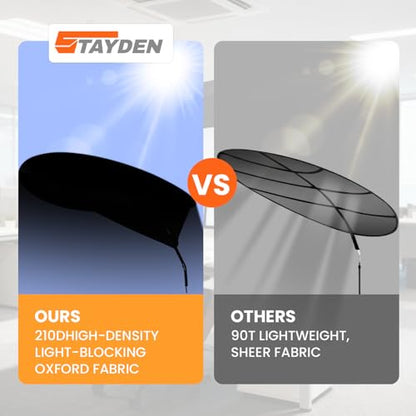 Office Cubicle and Desk Shade, Suitable for Cubicle to Block Light and Privacy Protection Cubicle Light Shield Black Diameter 65 inches