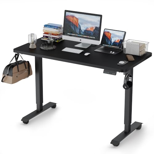 Monomi Electric Standing Desk 55"x24"Height Adjustable Sit Stand Up,Black - color: Black, size: 55x24