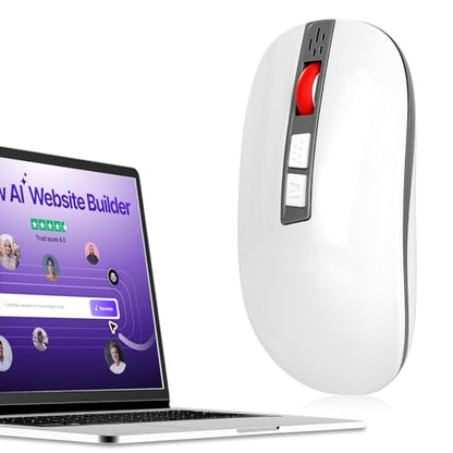 AI Mouse with Voice Recorder, Real-Time Transcription Translation, Summarization & Presentation Remote, Ergonomic for Office Remote Work High-Performance Device