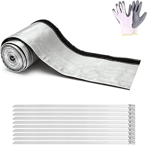 Heat Shield Sleeve Heat Wrap for Wires Fuel Line Heat Wrap Heat Sleeve Automotive for Ultimate Heat Protection -1-1/4" I.D.x 10FT with Stainless Steel Cable Ties-Silver - color: Silver, size: 1-1/4ID*10FT