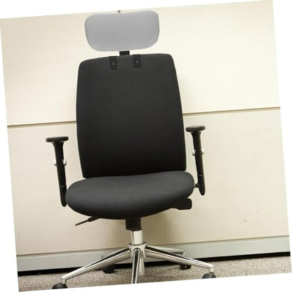 Durable Office Chair Headrest Attachment,Lift Adjustable Angle Desk Chair Head Support Cushion for Chair Back Thickness Within 2cm (Grey-Black Frame) - color: Grey-black Frame