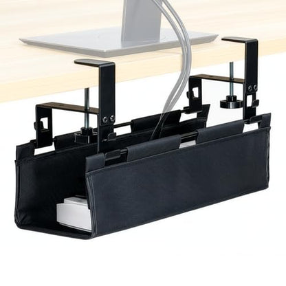 VIVO Black Clamp-on 16 in Fabric Cable Management Tray, DESK-AC16F-C - size: 16"