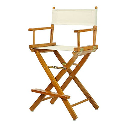 Casual Home 24" Director's Chair Honey Oak Frame-Natural/Wheat Canvas - color: Honey Oak Frame/Natural/Wheat Canvas, size: 24" - Counter Height, style: Honey Oak Frame
