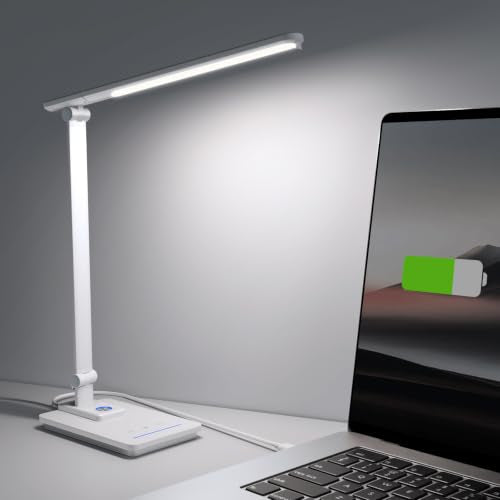 ELECTRI Desk Lamp for Home Office, 5 Color & Stepless Dimming, Eye-Caring