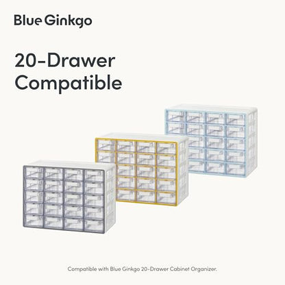 Blue Ginkgo 20-Drawer Cabinet Dividers, 20-Pack - color: Clear, size: 20 Drawer