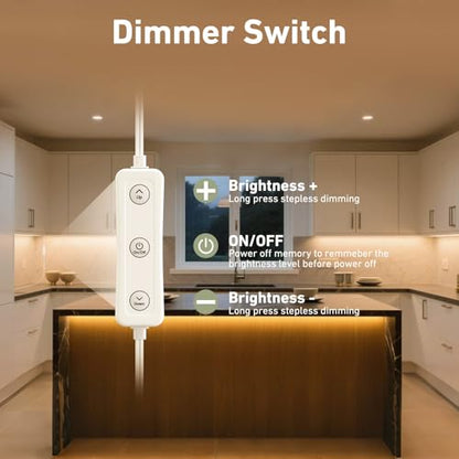 Under Cabinet Lighting Plug in. 3 PCS 12 Inches Likable Slim Bright Light Bars. Dimmable 14W Under Cabinet Lights for Kitchen Over Counter Coffee Station Shelf Closets Warm White 3000K - color: Warm White 3000K, size: 3 Light Bar