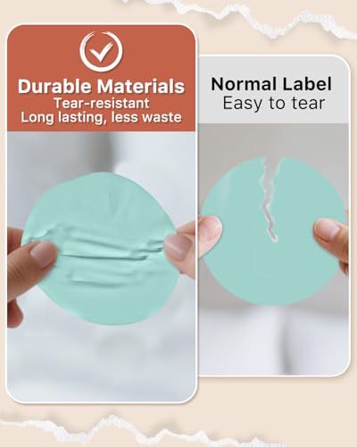 iEager 3 Inch Green Circle Thermal Labels, Durable Round Thermal Label - color: Green, size: 3 INCH