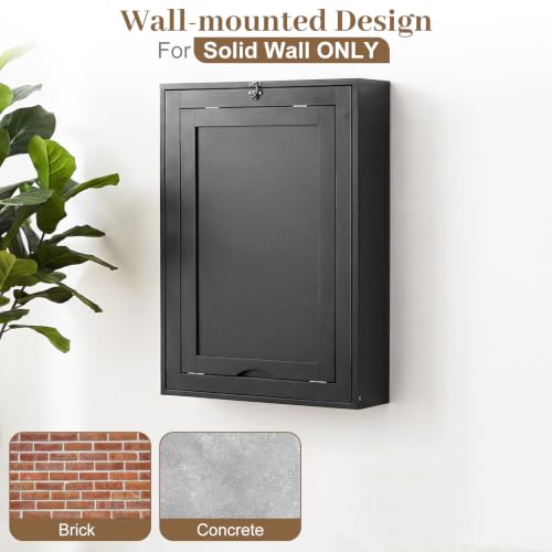 Tangkula Folding Wall Mounted Desk, Convertible Fold Out Floating Table with Storage Shelves, Space-Saving Drop Leaf Table, Murphy Desk for Craft, Study, Small Spaces, Home Office, Dorm, Black - color: Black