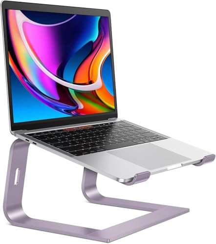 OMOTON Laptop Stand, Detachable Mount for MacBook Air/Pro Dell HP Purple - color: Purple