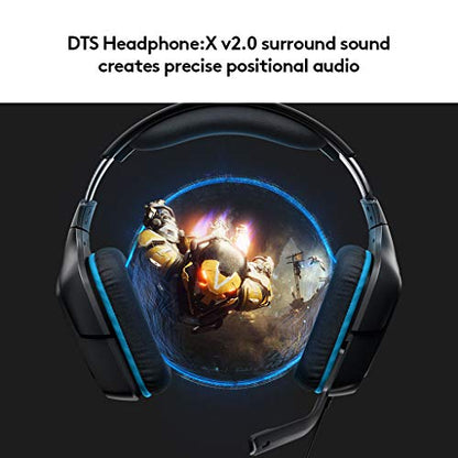Logitech G432 Wired Gaming Headset - Black | DTS Headphone:X 2.0, 50 mm audio drivers, USB and 3.5 mm jack, Flip-to-Mute mic, PC compatible