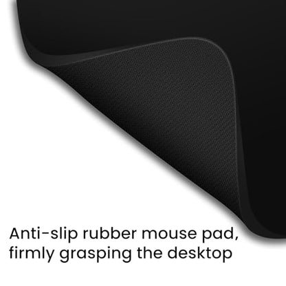 Small Mouse Pad 6 x 8 Inch, Horizontal and Vertical Flexible use. Great for Traveling, Wireless laptops, Keyboard Trays, Offices, etc. (Black) - color: black