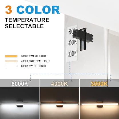 SineRise LED Modern Bathroom Vanity Light Bar (32-Inch, 3000K/4000K/6000K), Chrome Dimmable Modern Acrylic Bathroom Wall Lighting Fixtures Over Mirror - color: Chrome, size: 32-Inch