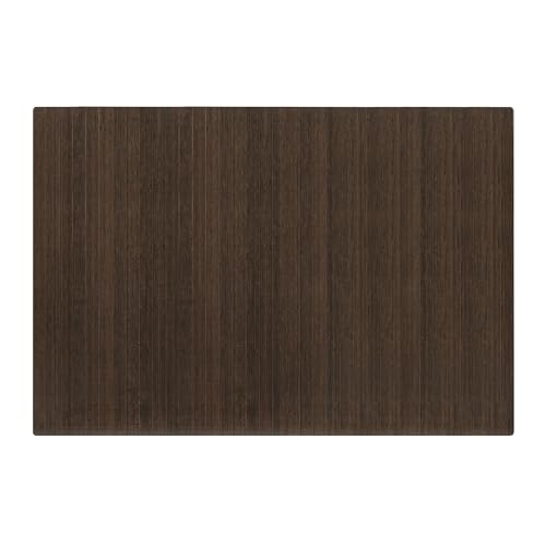 Anji Mountain 72" x 48" Bamboo Office Chair Mat for Carpet & Hardwood Floor - color: Espresso, size: 72" x 48", style: Without Lip