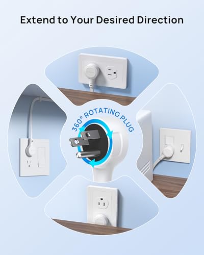 TROND 360° Rotating Outlet Extender and TROND LED Clamp Desk Lamp with Remote