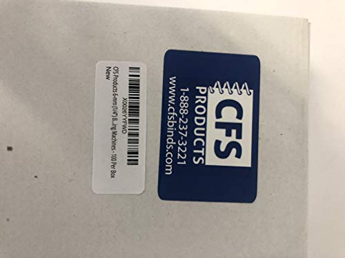 6-mm (1/4") Binding Coils - Coil06 - Pre-Sized to fit Letter Sized Paper - 4:1 Pitch (4 Holes per inch) - 12" Long - Compatible with GBC, Trubind, Fellows Binding Machines - 100 Per Box