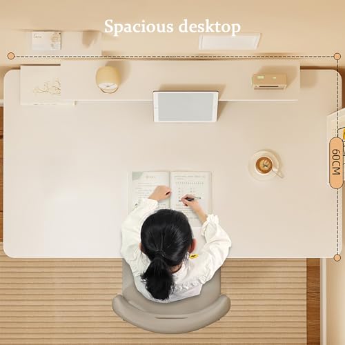 Standing Desk Adjustable Height, Manual Crank Stand Up Desk, White Computer Desk, Carbon Steel Table Legs, Home Office Desk, 1.5 cm Thick Panel (One Color 80x60cm/31.5x23.6in) - size: 80x60cm/31.5x23.6in