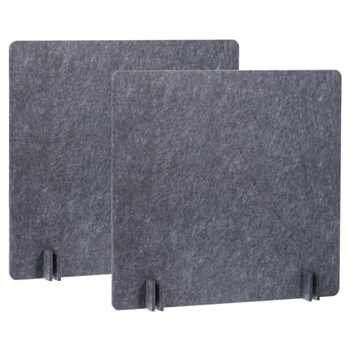 PATIKIL Desk Divider, 2 Set 24 x 24 Inch Acoustic Freestanding Desk Divider Desk Privacy Panel with 8 Pcs Support Feet for Library Office Workstation, Dark Grey - color: Dark Gray, size: 24 x 24 Inch