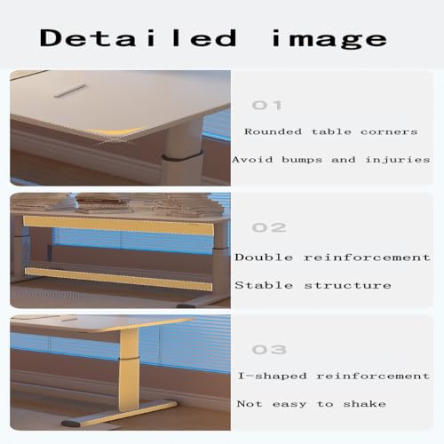 Manual Standing Desk Adjustable Height, Hand Crank Stand Up Desk, Sit Stand Home Office Desk, Small Computer Desk, Space Saving Design (80x50cm) - size: 80x50cm