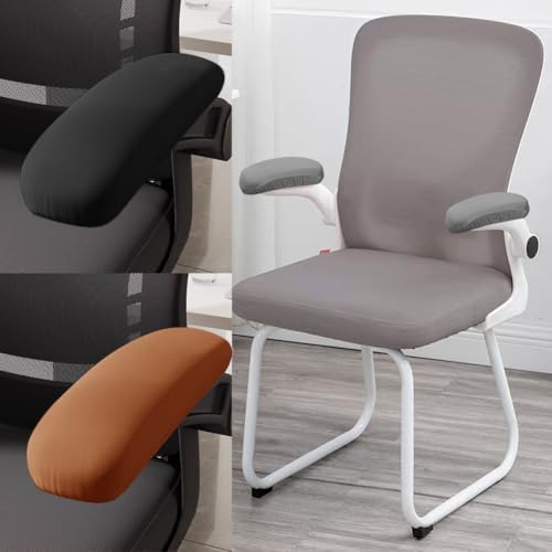 Kakalote Office Chair Armrest Covers, 1pair Stretchable Stretch Computer Chair Slipcover Desk Chairs Arm Cover for Office, Desk, Gaming Chairs (Grey-No Sponge pad) - color: Grey