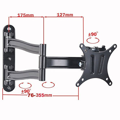 VideoSecu TV Wall Mount Articulating Arm Tilt Swivel Bracket for Most 19-39" TV Monitor Display VESA 100X100 75X75 up to 33LBS ML15B A28